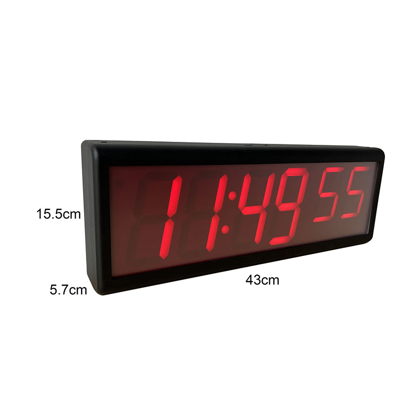 4インチ 6桁 インターネット同期時計 マルチLEDカラー 4インチHH、4インチMM、3インチss
