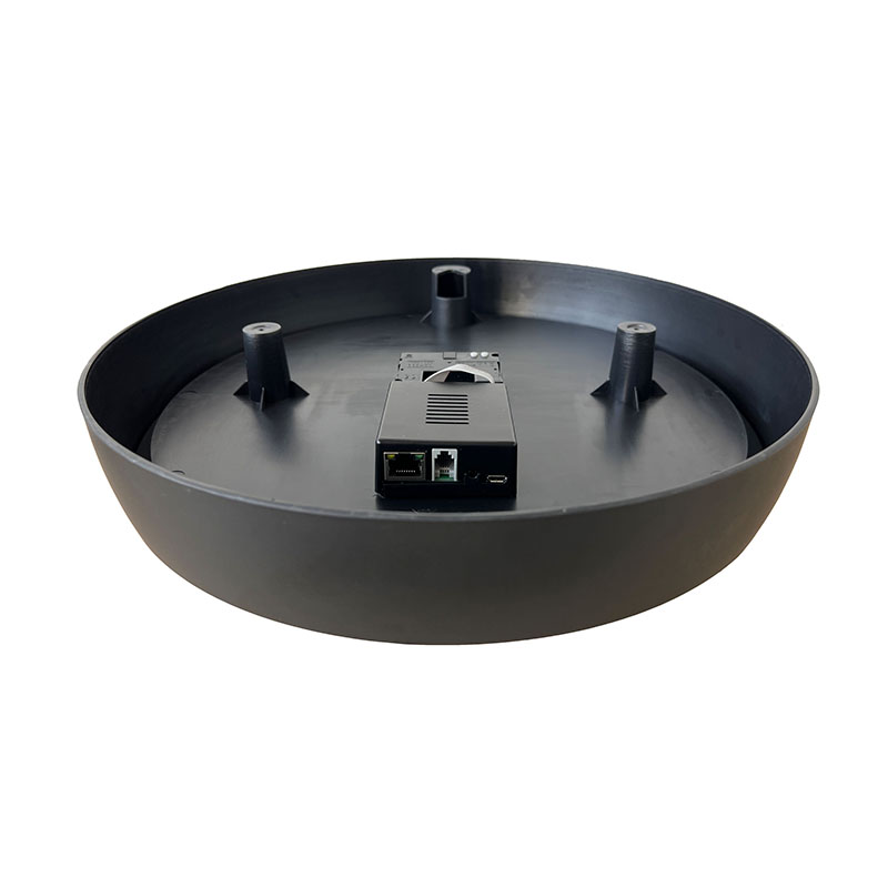 13.7インチ ブラック ラウンド ウォール PoE NTP IP アナログ時計、NTP アナログ壁掛け時計