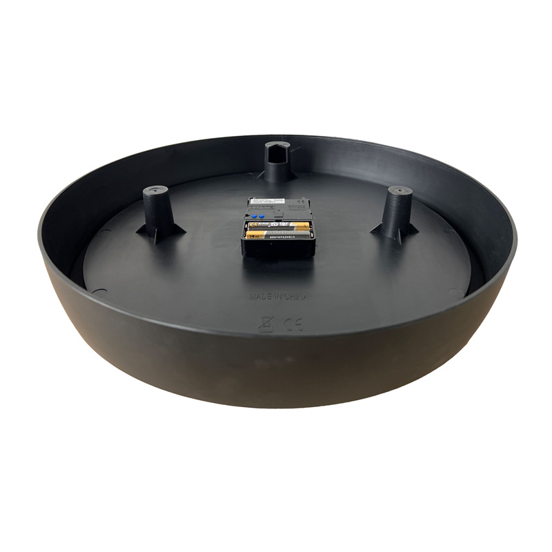 13.7インチ ブラック ラウンド WiFi接続 アナログ壁掛け時計（電池式）