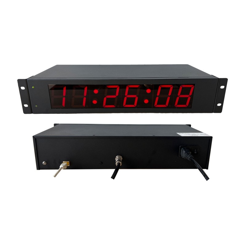 2U Rack-Mounted GPS synchronized clock